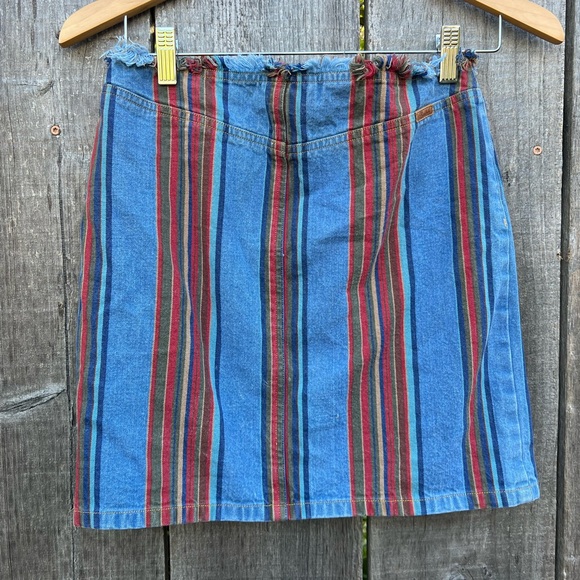 Ralph Lauren Striped Denim Mini Skirt - Picture 3 of 3